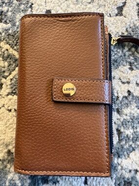 Lodis pebbled leather bifold  wallet